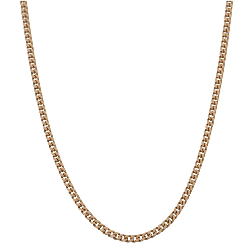 Women’s trendy necklaces-9ct Gold Curb Chain 18"