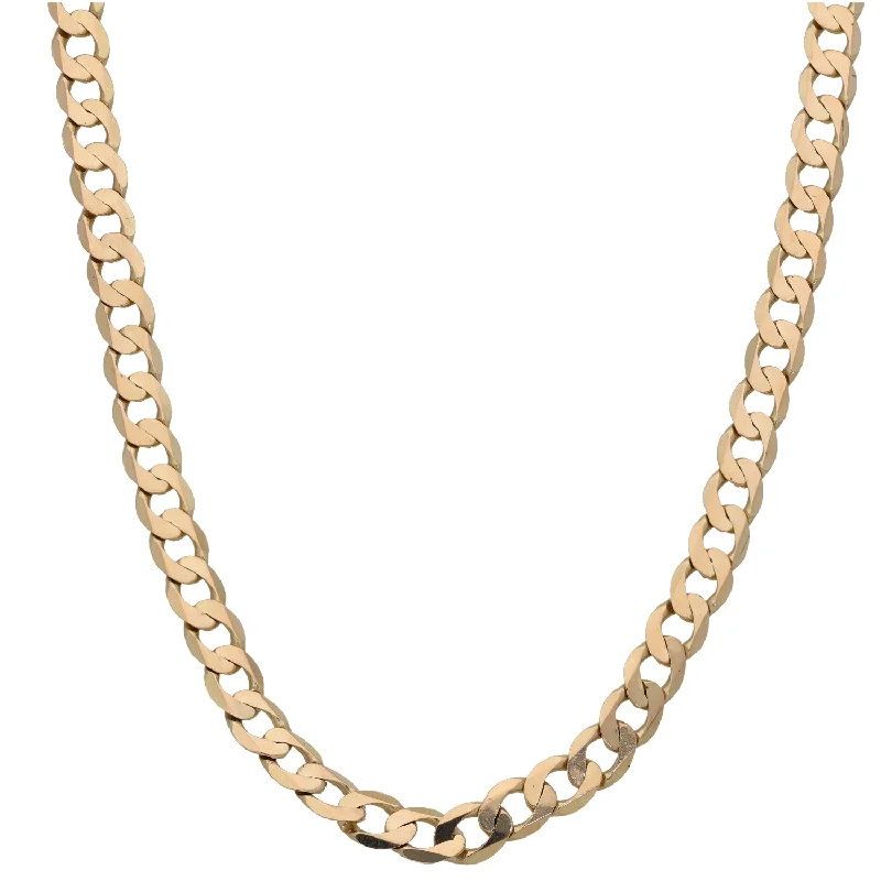 Women’s name necklaces-9ct Gold Curb Chain 20"