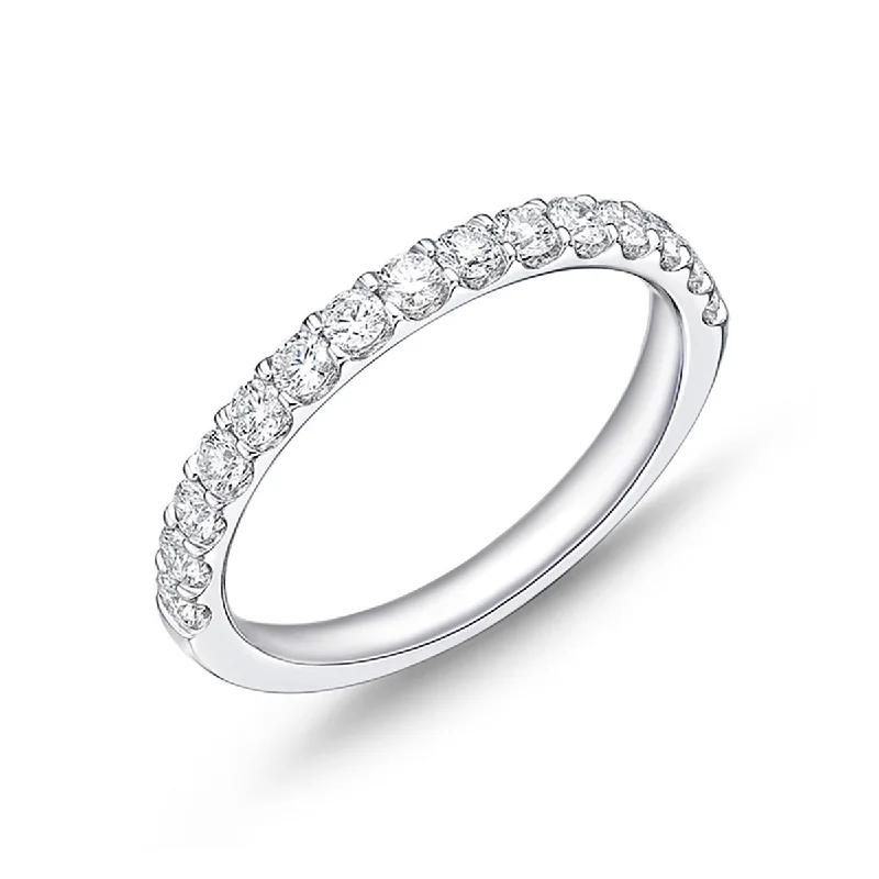 Women’s custom-designed engagement rings-Odessa Half Round Diamond Band