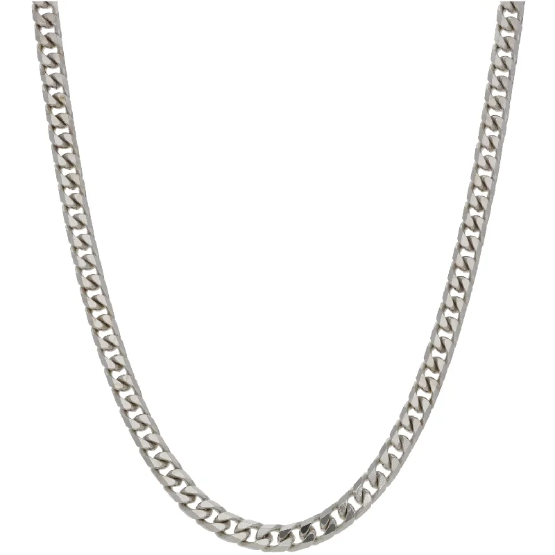 Women’s simple necklaces-Sterling Silver Curb Chain 20"