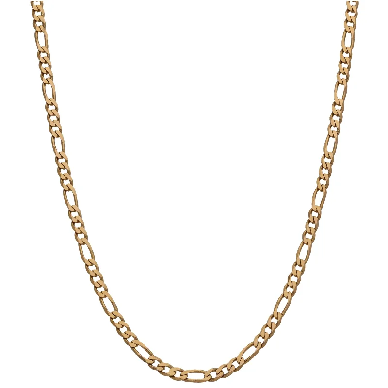 Women’s modern necklaces-9ct Gold Figaro Chain 18"