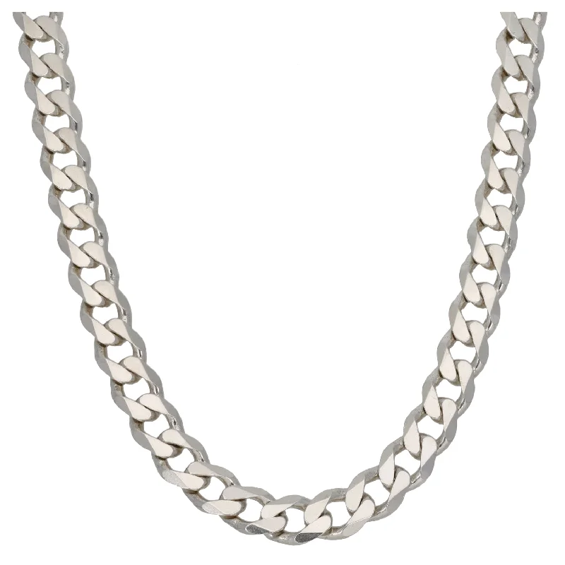 Women’s charm necklaces-Silver Sterling Curb Chain 20"