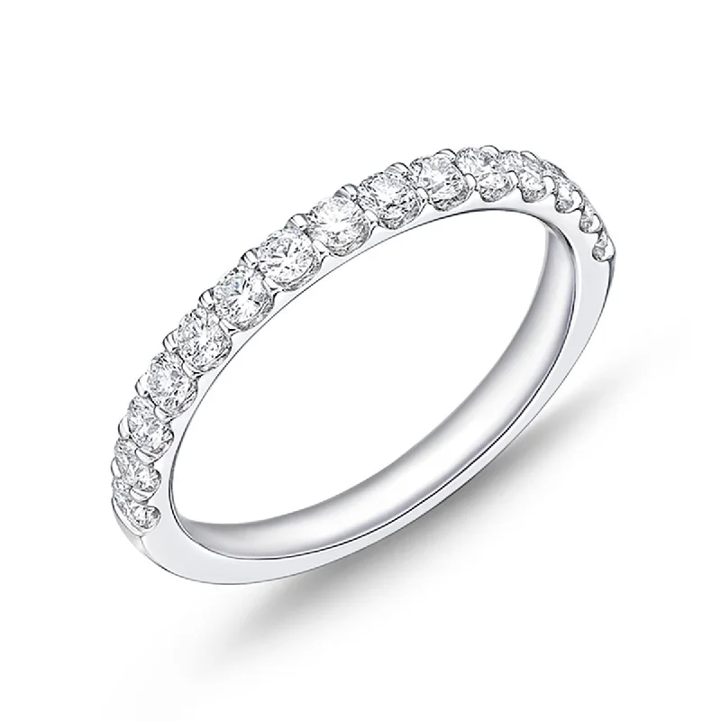 Women’s stackable diamond engagement rings-Odessa Half Round Diamond Band