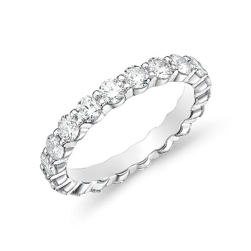 Women’s round diamond engagement rings-Petite Prong Diamond Eternity Band