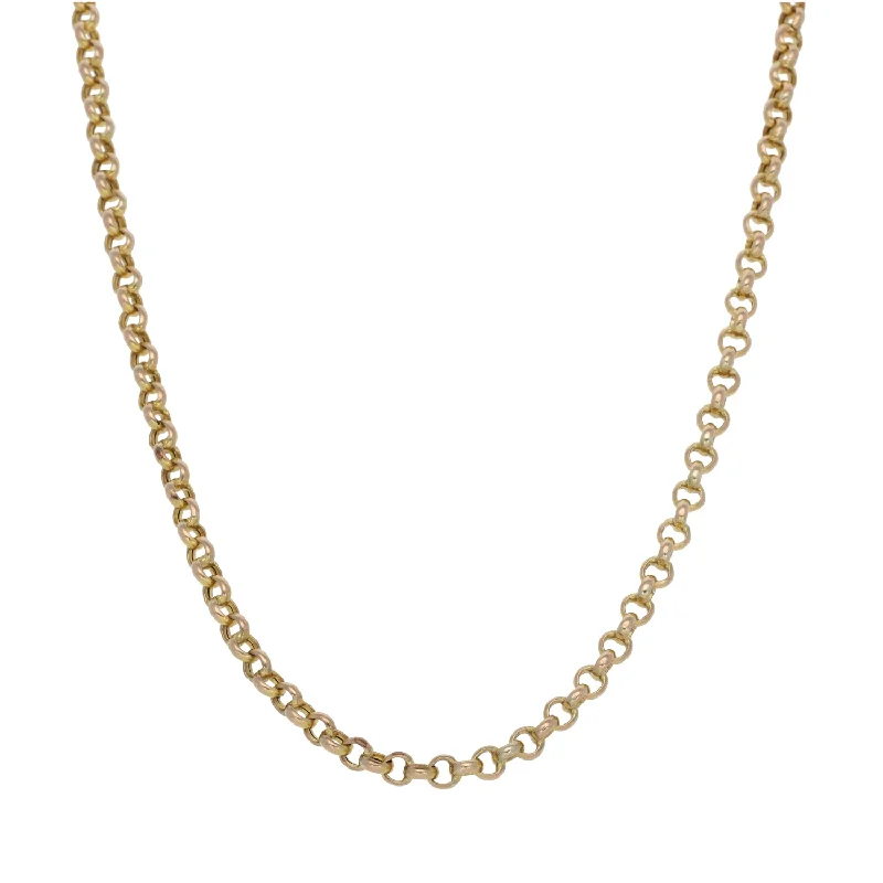 Women’s rose gold necklaces-9ct Gold Belcher Chain 24"