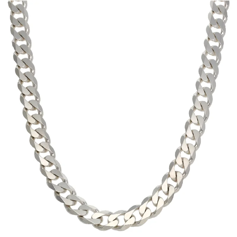 Women’s chunky chain necklaces-Sterling Silver Curb Chain 18"