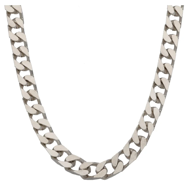 Women’s gemstone necklaces-Sterling Silver Curb Chain 20"