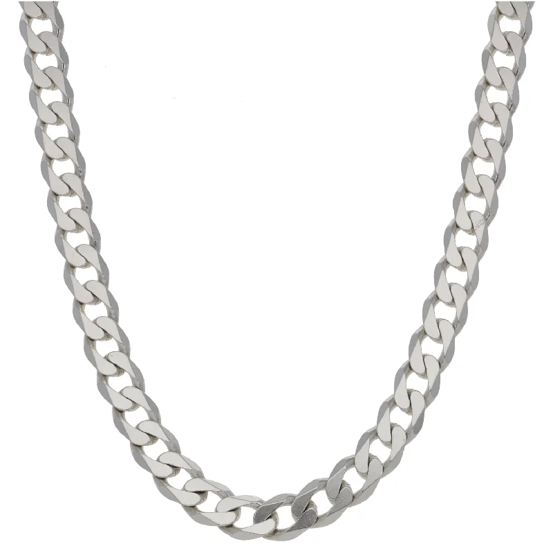 Women’s silver chain necklaces-Silver Sterling Curb Chain 22"