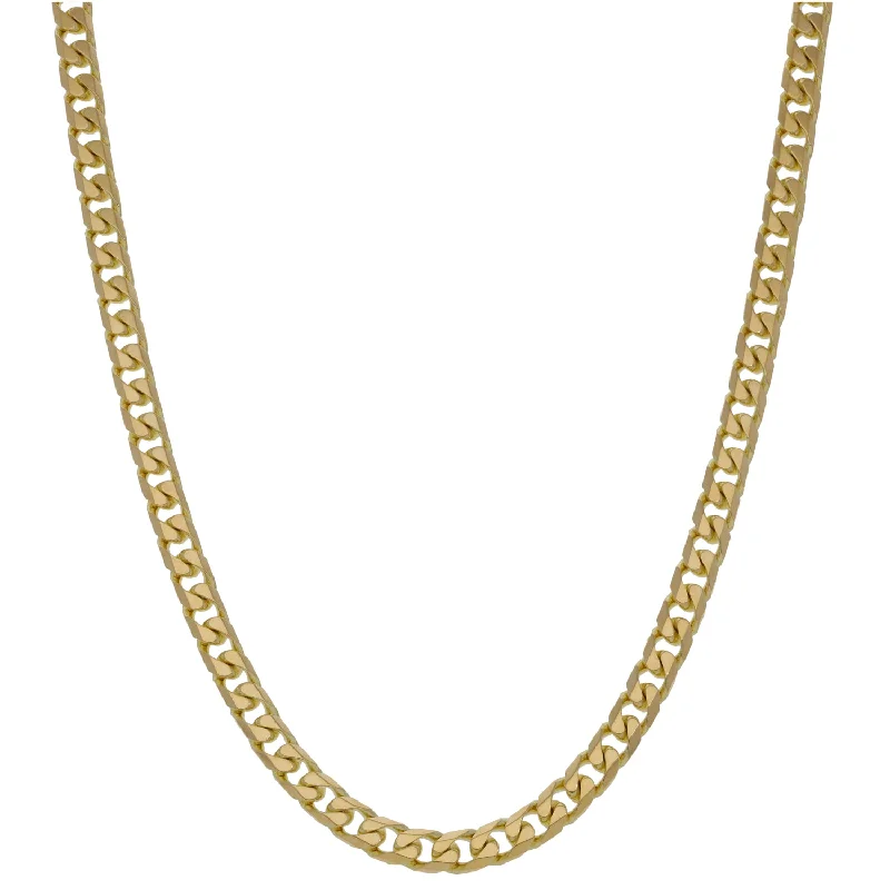 Women’s emerald necklaces-9ct Gold Curb Chain 24"