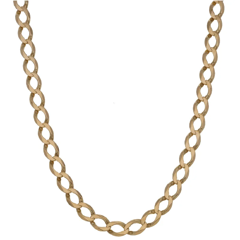 Women’s sterling silver necklaces-9ct Gold Curb Chain 24"