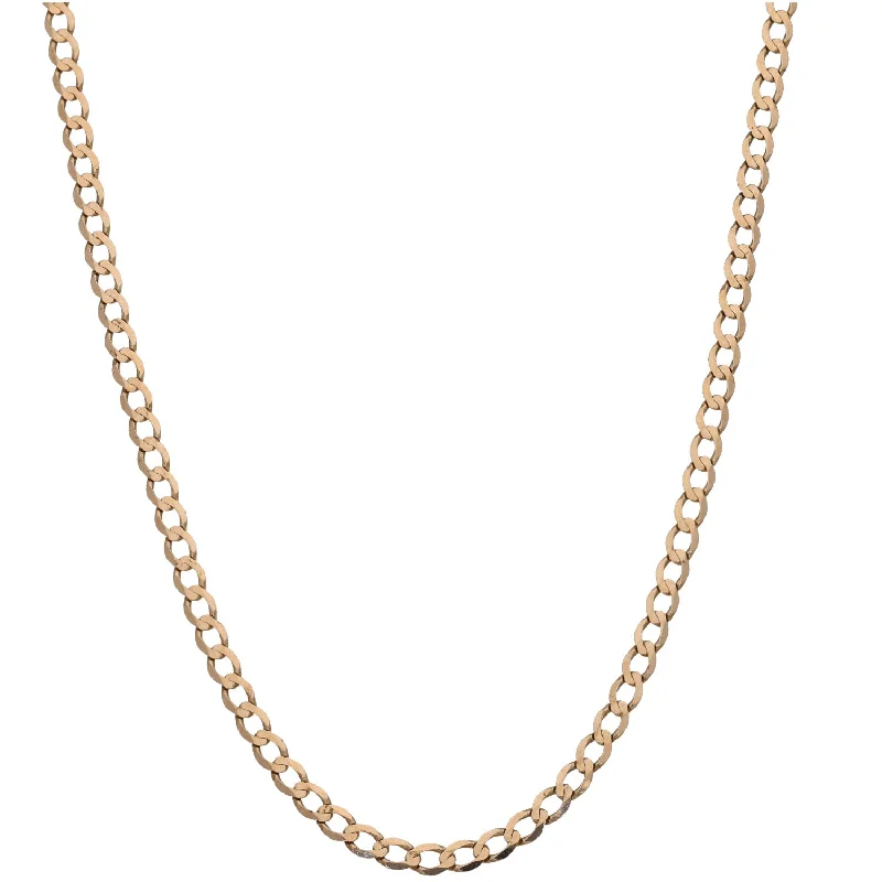 Women’s lockets necklaces-9ct Gold Curb Chain 18"