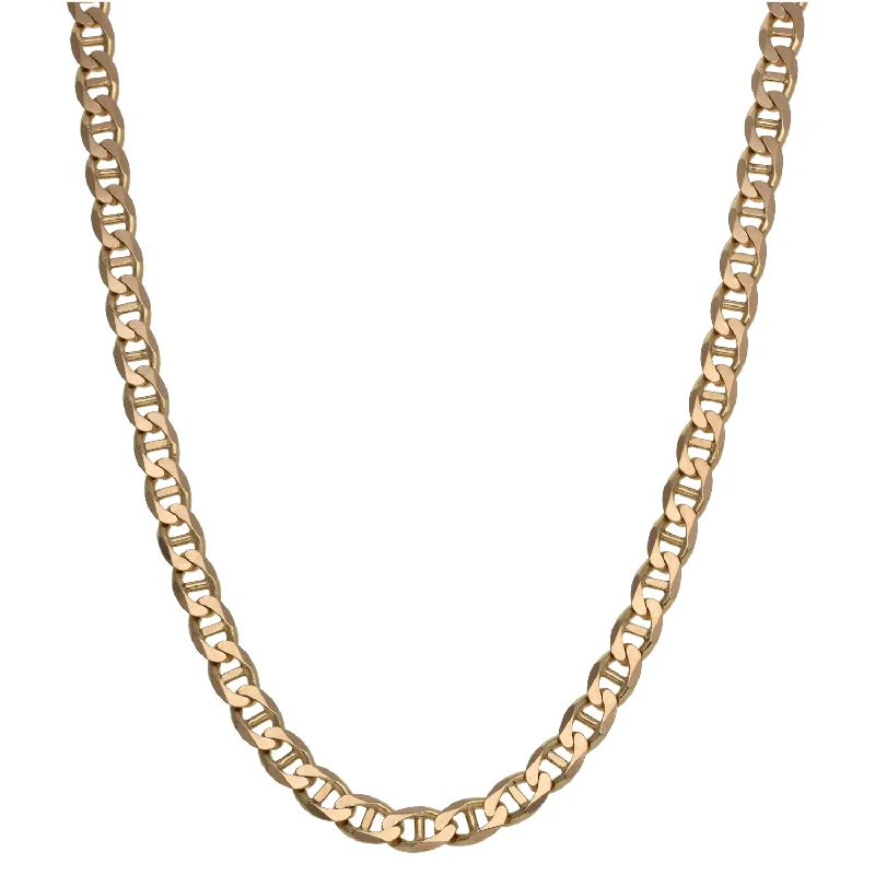 Women’s adjustable necklaces-9ct Gold Anchor Chain 18"