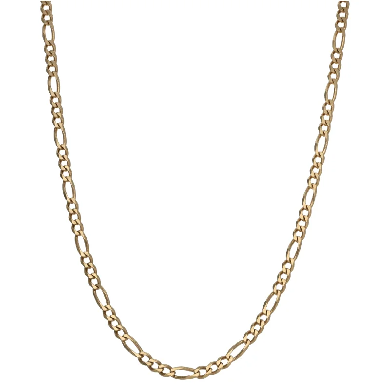 Women’s infinity pendant necklaces-9ct Gold Figaro Chain 20"