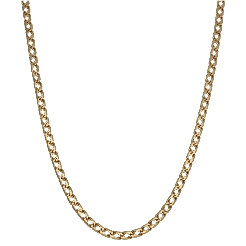 Women’s statement gold necklaces-9ct Gold Curb Chain 20"