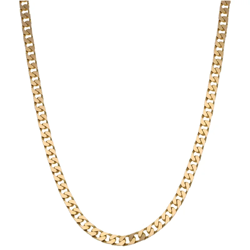 Women’s customized necklaces-9ct Gold Curb Chain 20"