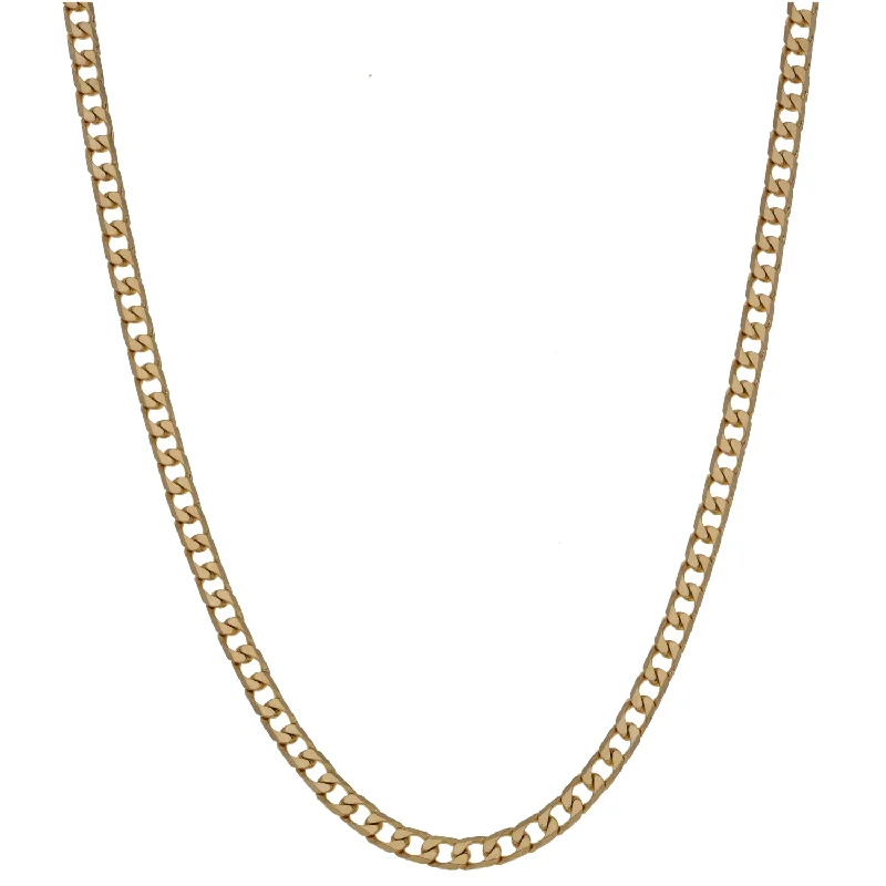 Women’s fashion necklaces-9ct Gold Curb Chain 20"