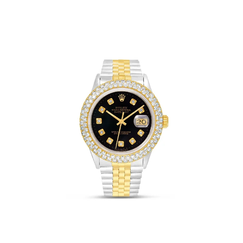 Women’s modern princess cut engagement rings-Women's Rolex DateJust 31mm 2.3ctw Diamond Bezel