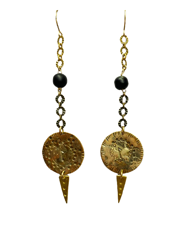 Women’s long gold earrings-IFA EARRINGS