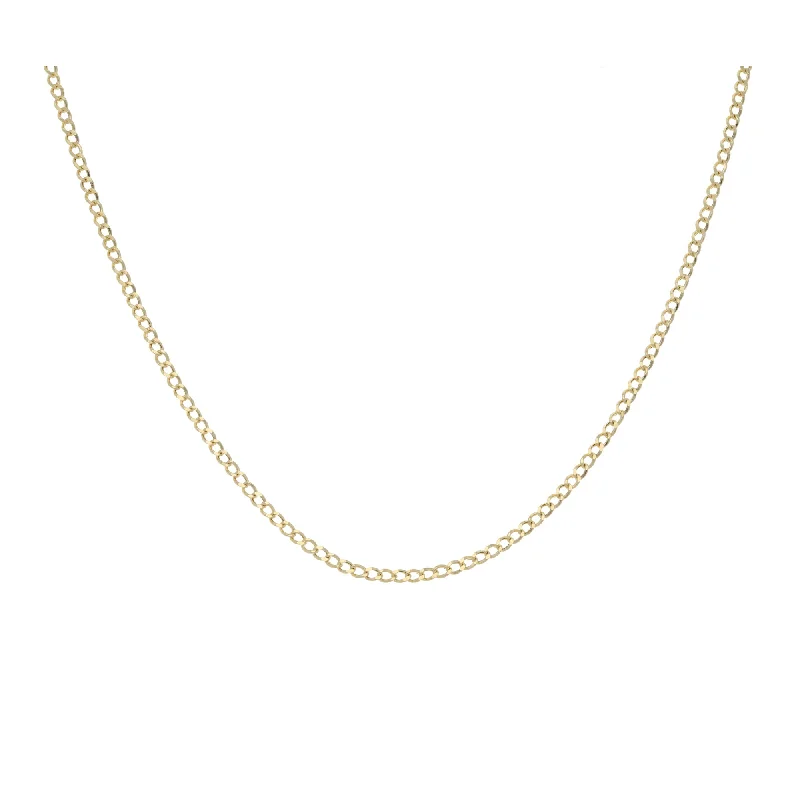 Women’s luxury pendant necklaces-New 14ct Gold Curb Kids Chain - 14"