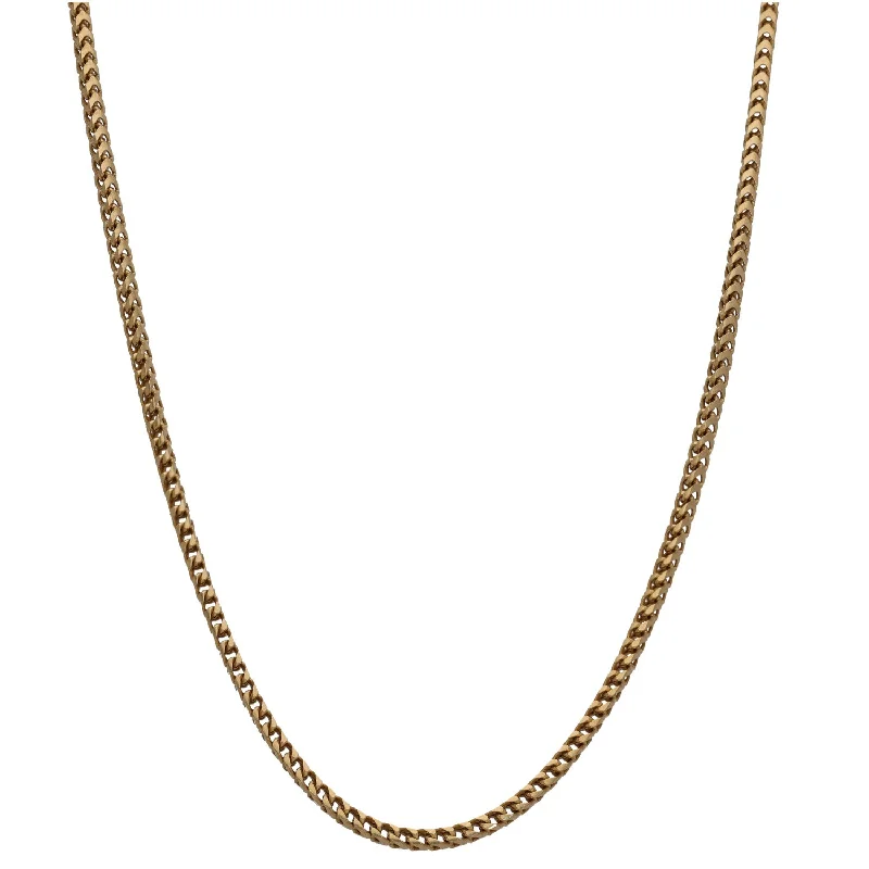 Women’s modern pendant necklaces-9ct Gold Foxtail Chain 24"