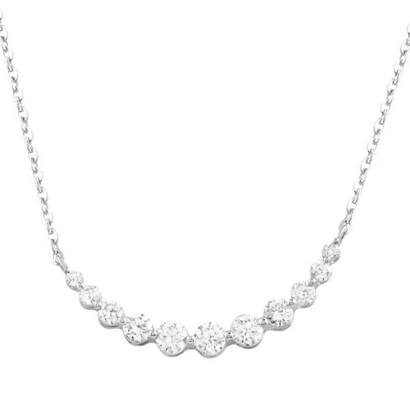 Women’s luxury necklaces-White Gold Diamond Pendant