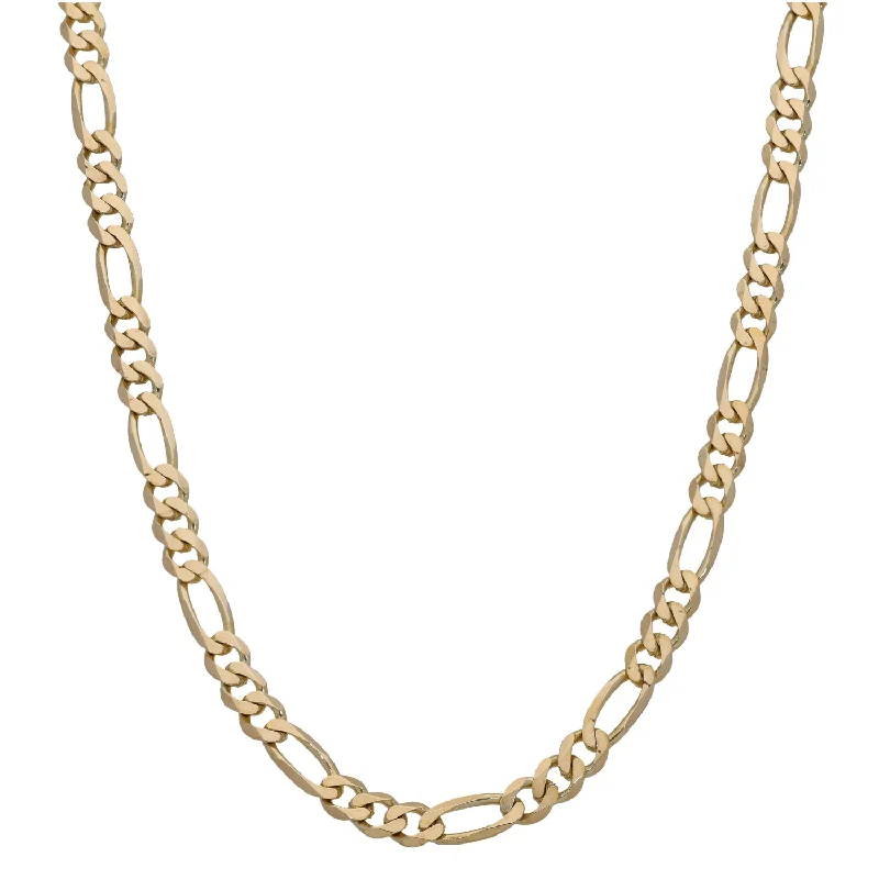 Women’s geometric necklaces-9ct Gold Figaro Chain 24"