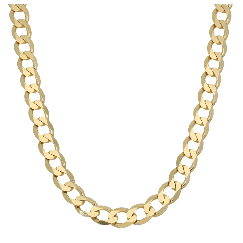 Women’s delicate silver necklaces-9ct Gold Curb Chain 20"