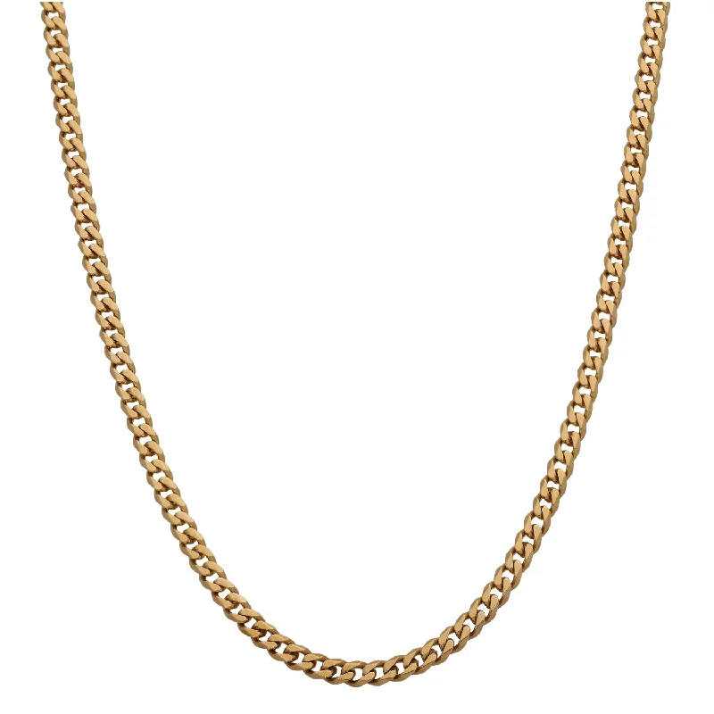 Women’s pearl necklaces-9ct Gold Curb Chain 32"