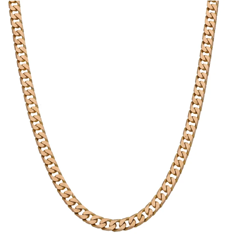 Women’s gold chain necklaces-9ct Gold Curb Chain 20"