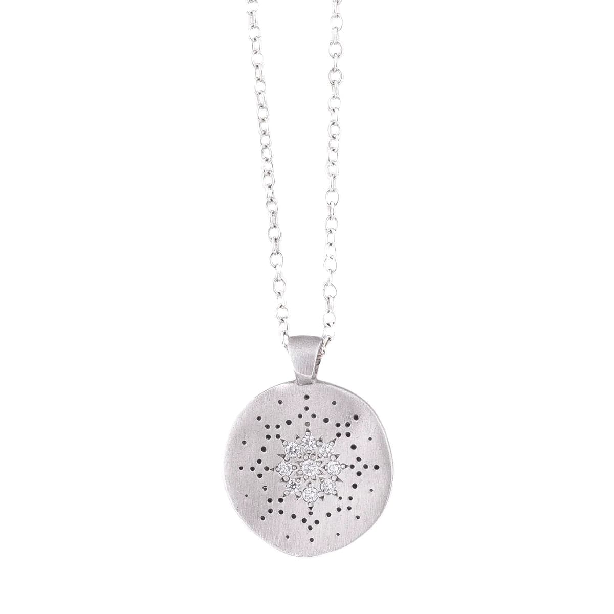 Women’s ruby necklaces-Reflections Pendant in Diamond