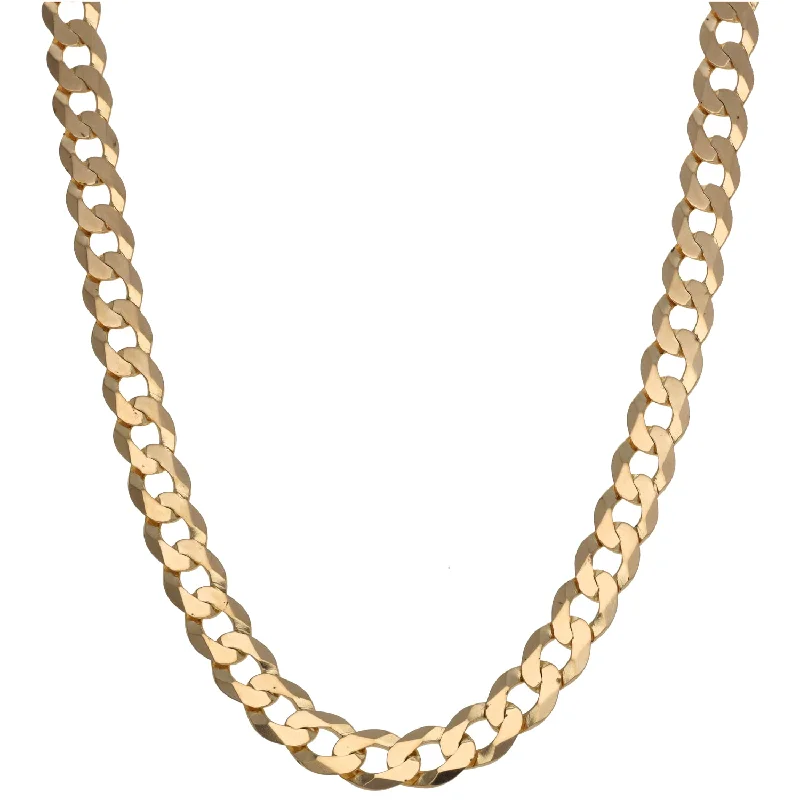 Women’s delicate necklaces-9ct Gold Curb Chain 20"