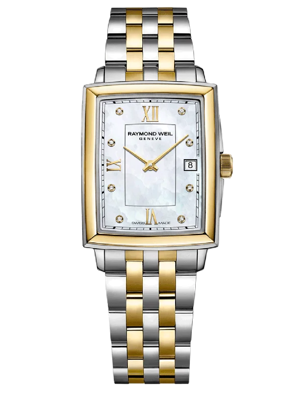 Women’s blue sapphire engagement rings-Raymond Weil Toccata Ladies Two-tone Gold Diamond Quartz Watch 5925-STP-00995