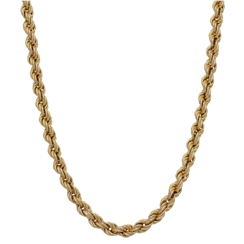 Women’s fine gold necklaces-9ct Gold Rope Chain 18"