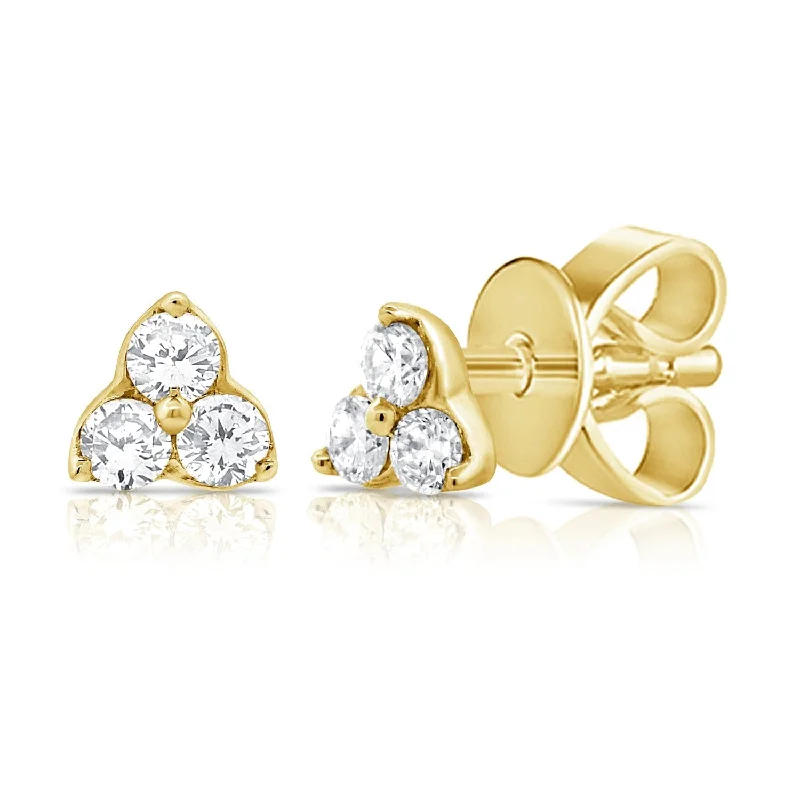 Women’s butterfly earrings-14k Gold & Diamond Stud Earrings