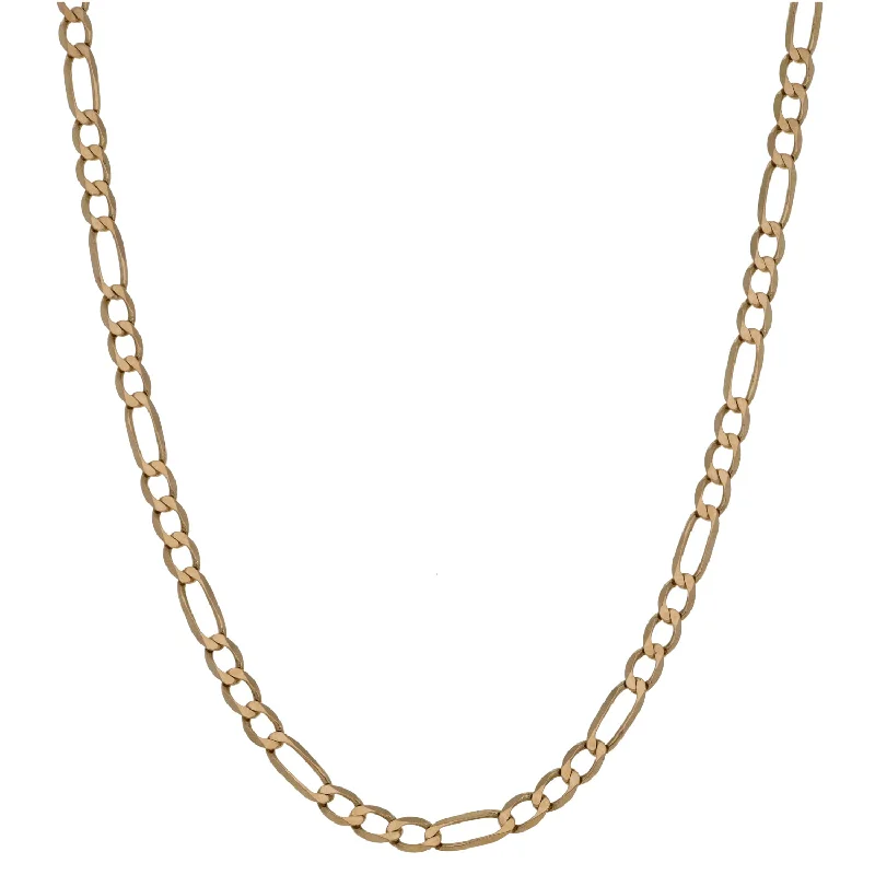 Women’s modern necklaces-9ct Gold Figaro Chain 22"