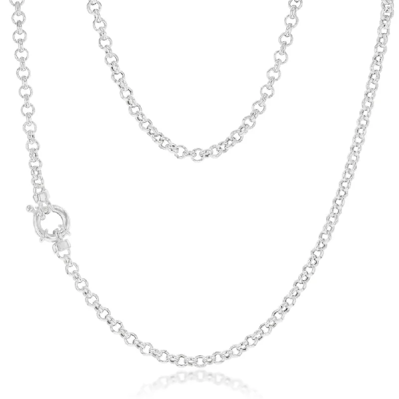 Women’s chunky necklaces-Sterling Silver Fancy 45cm Chain With Bolt Ring