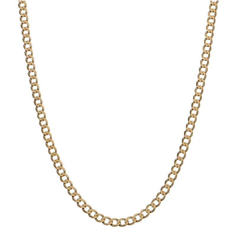 Women’s opal necklaces-9ct Gold Curb Chain 18"