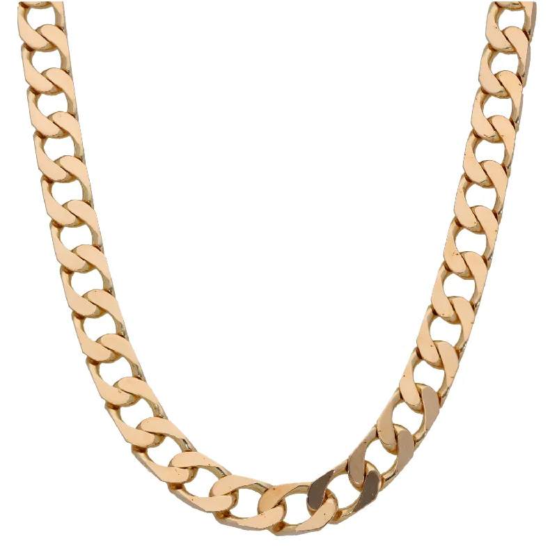 Women’s colorful necklaces-9ct Gold Curb Chain 20"