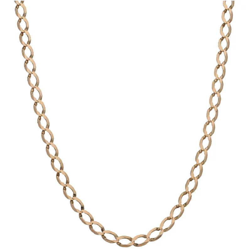 Women’s vintage chain necklaces-9ct Gold Curb Chain 24"