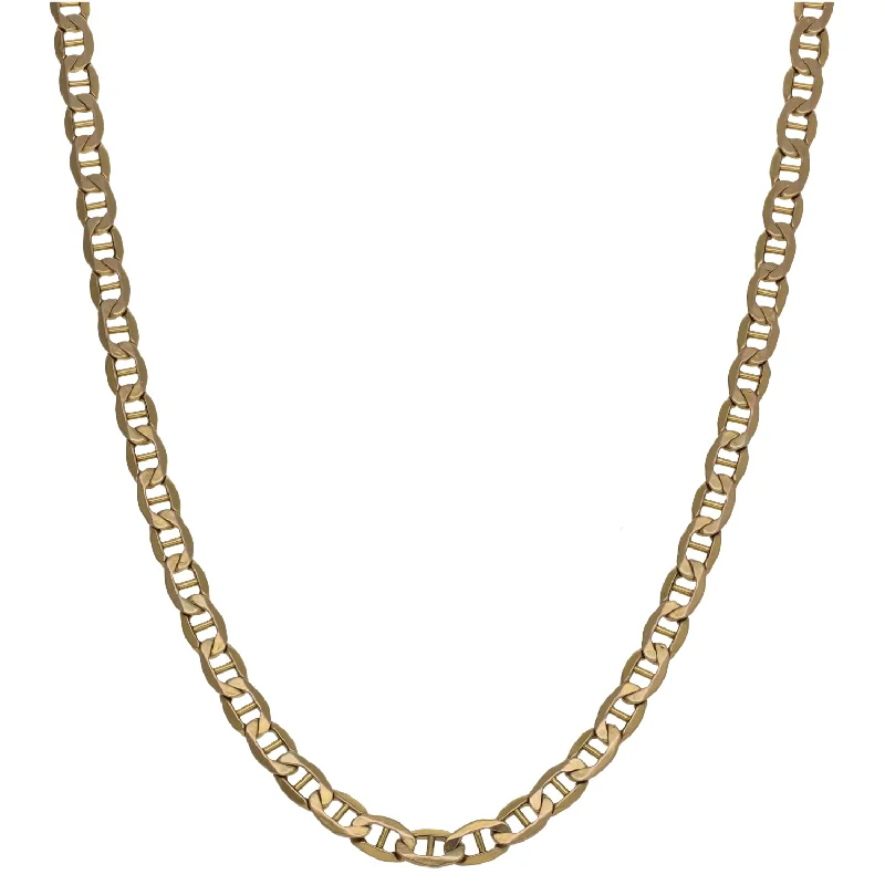 Women’s sapphire necklaces-9ct Gold Anchor Chain 24"