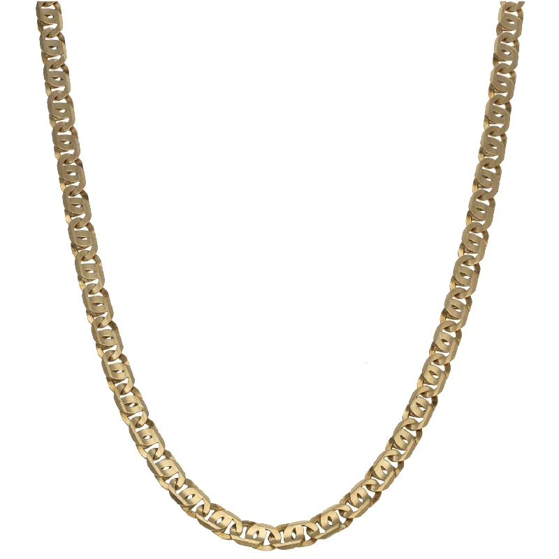 Women’s dainty necklaces-9ct Gold Byzantine Chain 18"