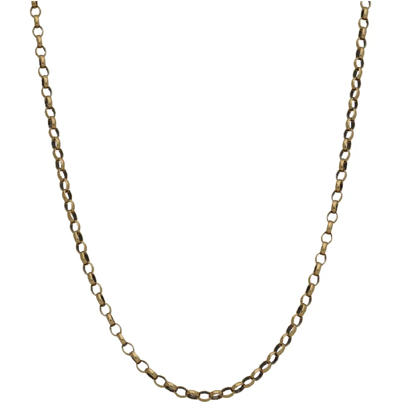 Women’s adjustable necklaces-9ct Gold Belcher Chain 20"