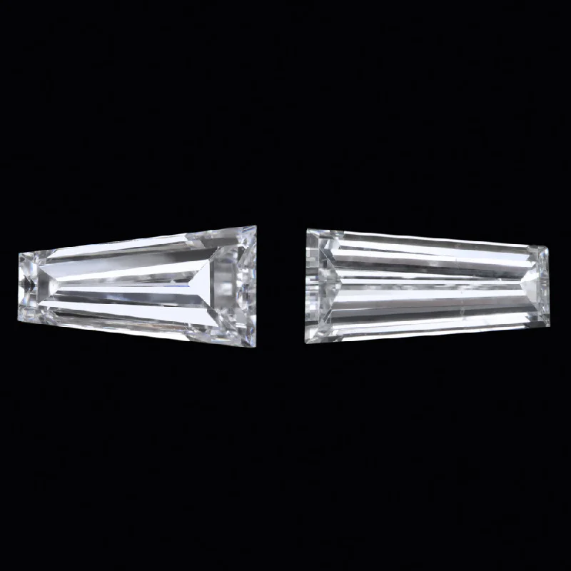 Women’s vintage-inspired engagement rings-NATURAL DIAMOND TAPERED BAGUETTE PAIR 0.45ct LOOSE ACCENT STONES D-E VS1-SI1