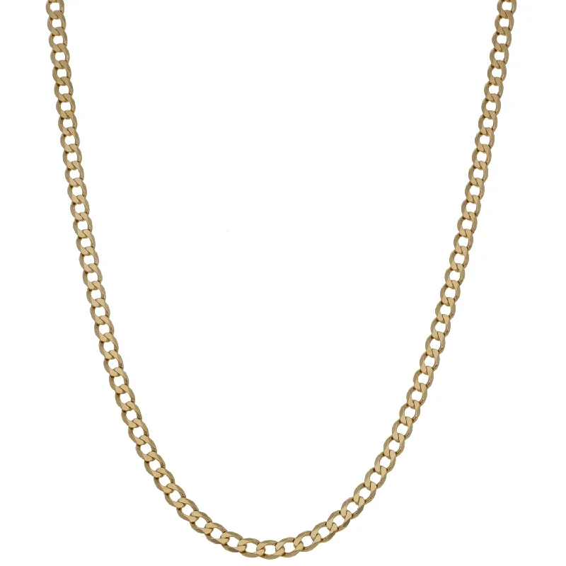 Women’s opal necklaces-9ct Gold Curb Chain 20"