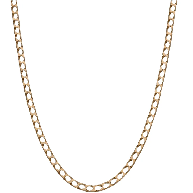 Women’s stylish necklaces-9ct Gold Curb Chain 20"