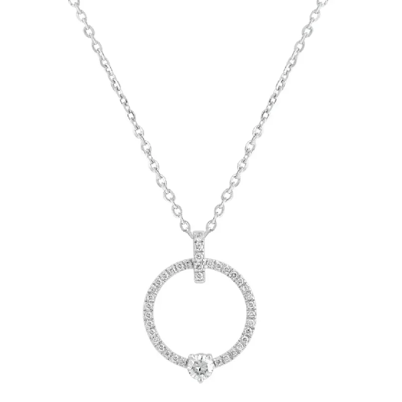 Women’s cubic zirconia necklaces-Circle Of Life Diamond Pendant