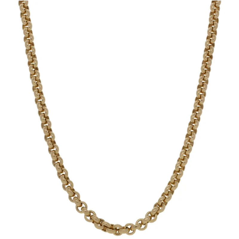 Women’s gold chain necklaces-9ct Gold Belcher Chain 20"