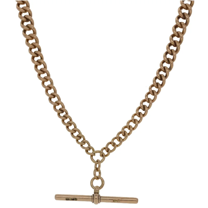 Women’s boho necklaces-9ct Gold Fob/Watch Chain 22"