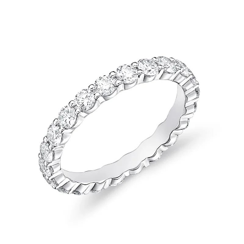 Women’s traditional solitaire engagement rings-Petite Prong Diamond Eternity Band