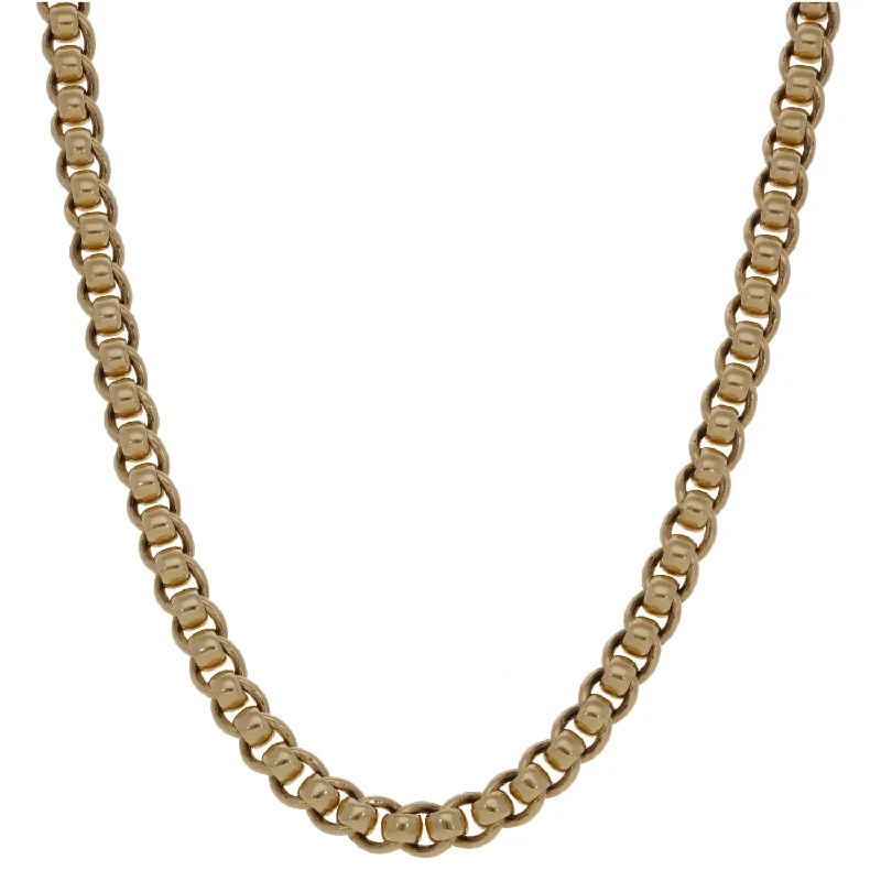 Women’s diamond necklaces with pendants-9ct Gold Belcher Chain 20"